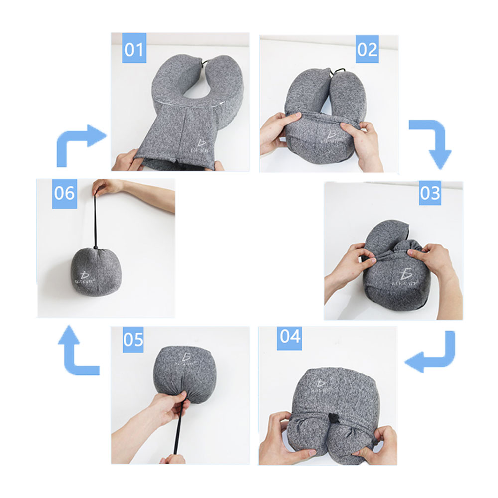 Almohada de Viaje Ergonómica para Sueño y Alivio del Dolor de Cuello - Espuma de Memoria en Forma de U - Image 3