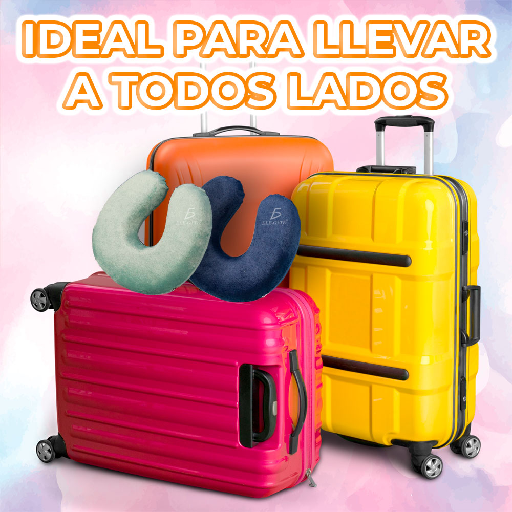 Almohada de Viaje de Espuma Viscoelástica en Forma de U - Soporte para Cuello y Reposacabezas Portátil - Image 4