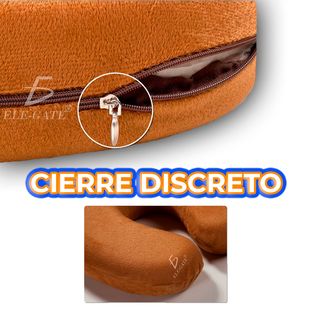 Almohada de Viaje de Espuma Viscoelástica en Forma de U - Soporte para Cuello y Reposacabezas Portátil - Image 3