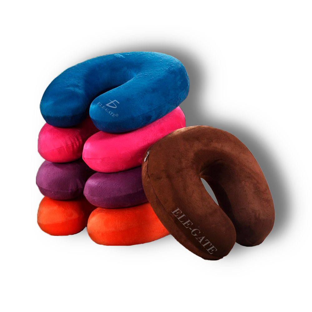 Almohada de Viaje de Espuma Viscoelástica en Forma de U - Soporte para Cuello y Reposacabezas Portátil - Image 5