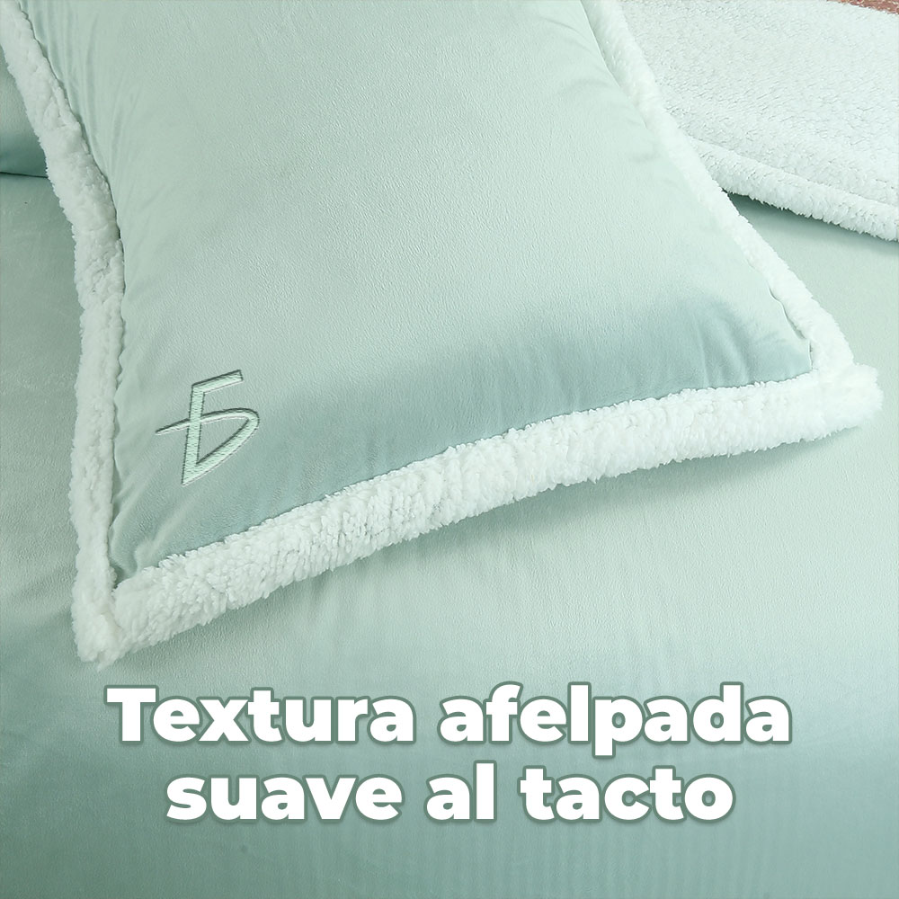 Kit de 3 Pzs Edredón Teddy y Fundas de Almohada: Comodidad y Estilo en tu Dormitorio - Image 3