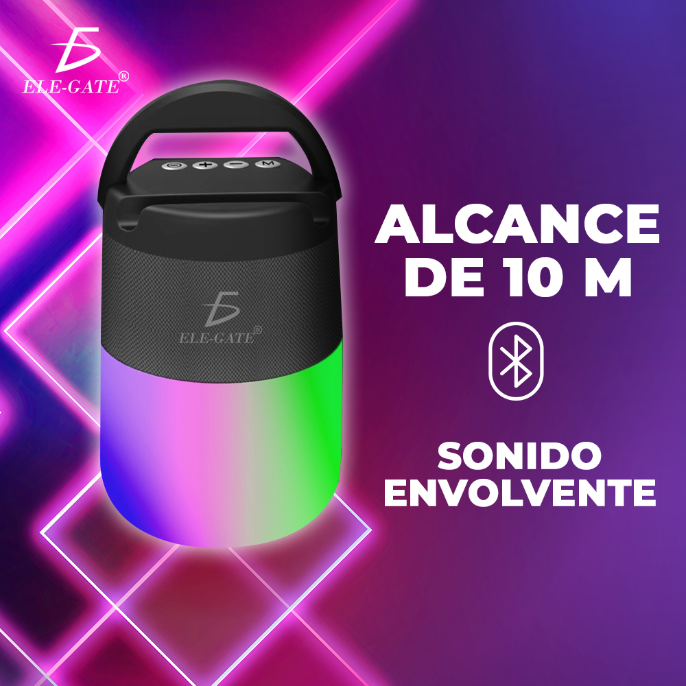 Bocina Bluetooth portatil con Luces RGB - Image 3