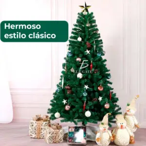 Pino de Navidad Artificial de 120 cm - Abeto de Hoja Espumillón Verde