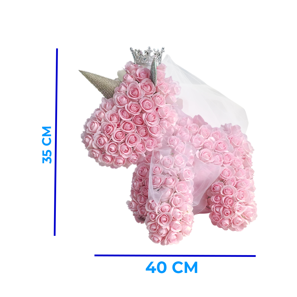 Flores Eternas de Unicornio y Rosas de Espuma de 40cm - Image 6
