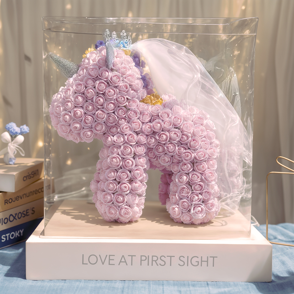 Flores Eternas de Unicornio y Rosas de Espuma de 40cm - Image 4