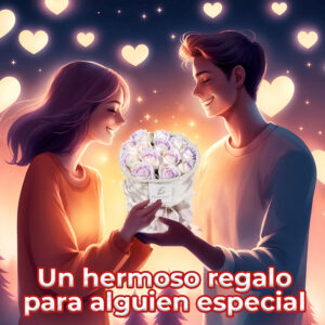 Ramo de Rosas Eternas con Aroma y Colores Degradados