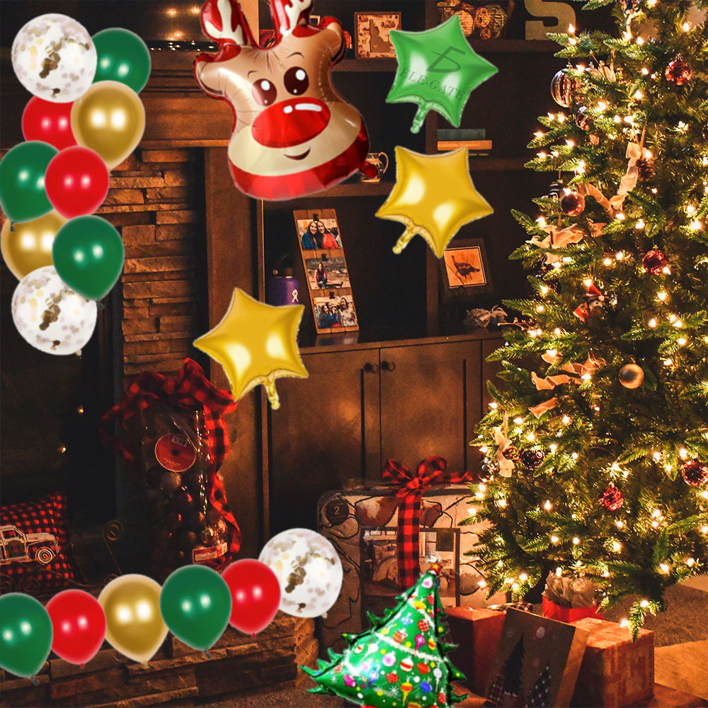 Kit Completo de Globos y Decoraciones para Fiestas de Navidad y Año Nuevo - Image 2