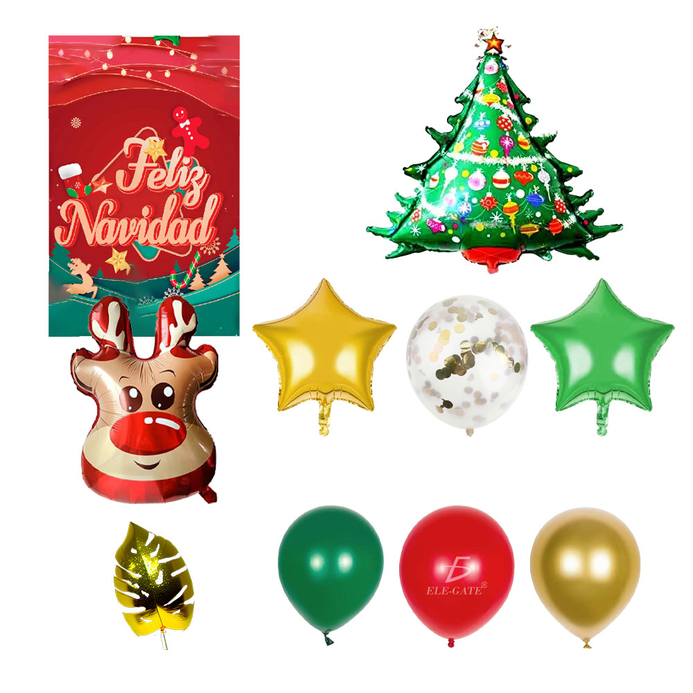 Kit Completo de Globos y Decoraciones para Fiestas de Navidad y Año Nuevo - Image 3