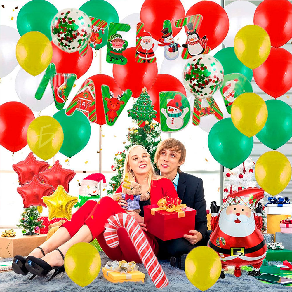 Conjunto Completo de Globos Navideños para Decoración Festiva - Image 3