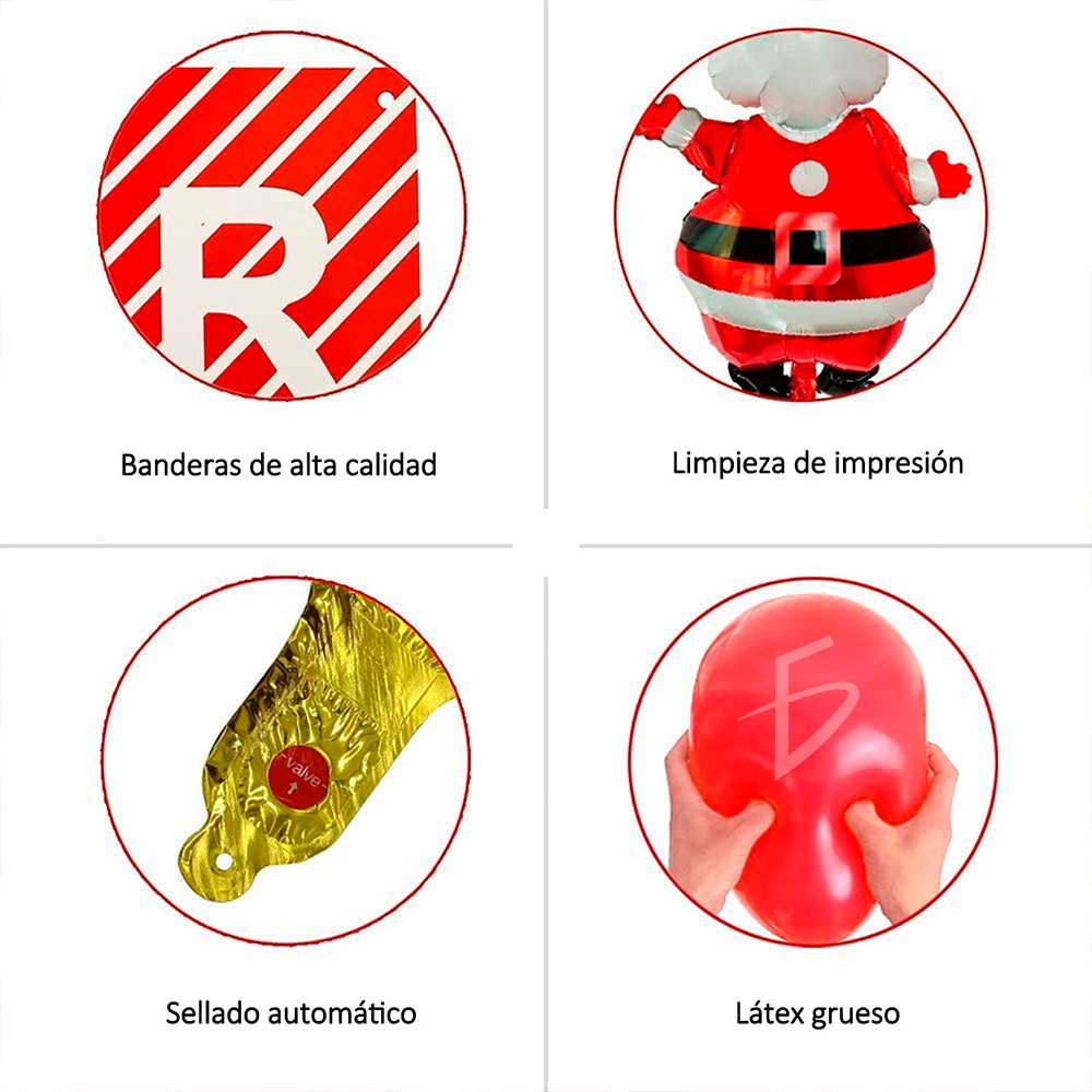 Conjunto Completo de Globos Navideños para Decoración Festiva - Image 4