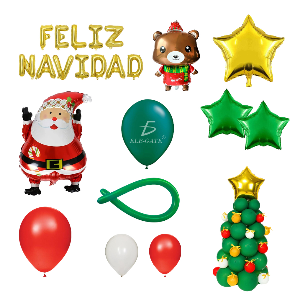 Set de Globos de Papel de Aluminio para Fiestas Navideñas - Santa y Más - Image 3