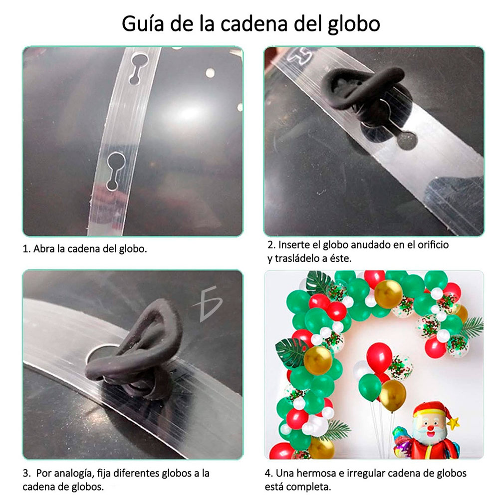 Set de Decoración Navideña con Globos de Letras, y Más: 39 Globos y Cinta Incluida" - Image 5