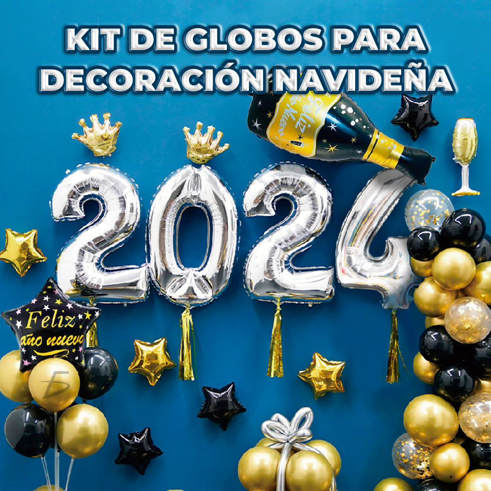 Kit de Globos para Fiestas de Año Nuevo 2024