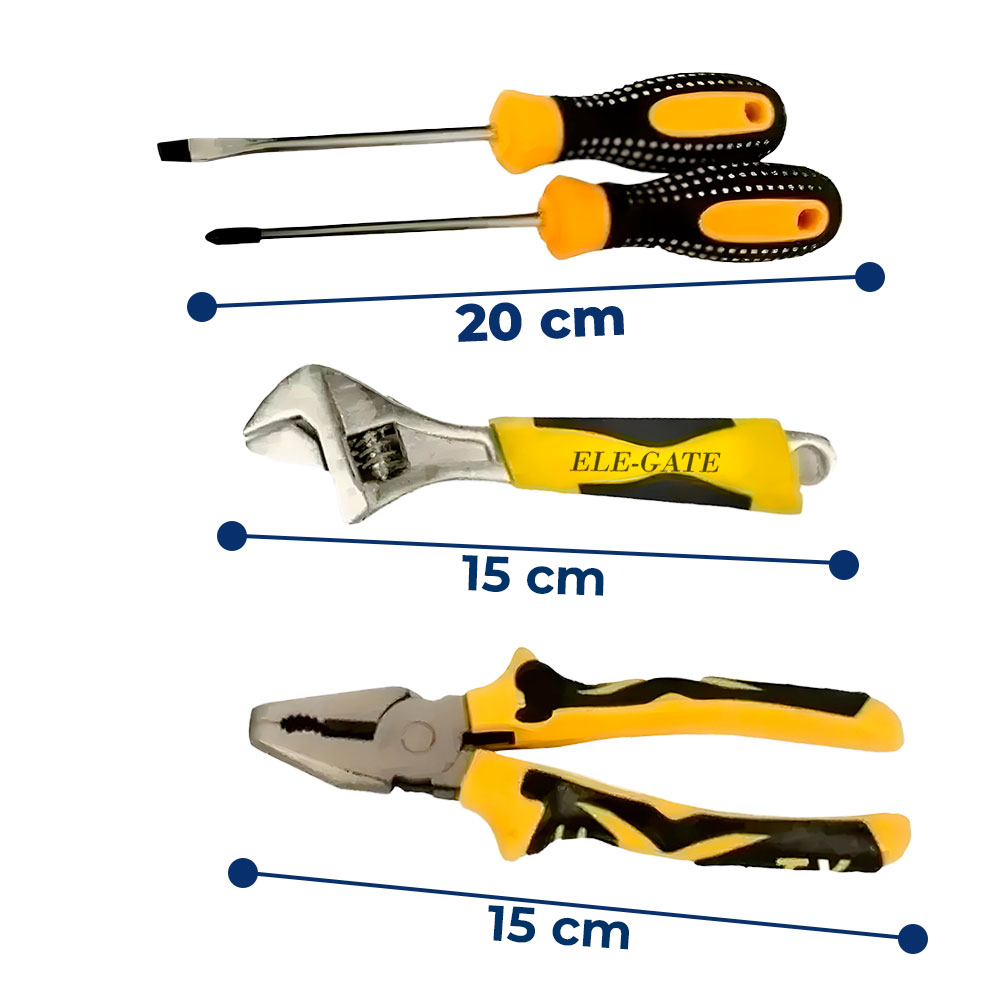 Juego de Herramientas 4 en 1: Desarmadores, Pinzas y Llave Inglesa - Image 5
