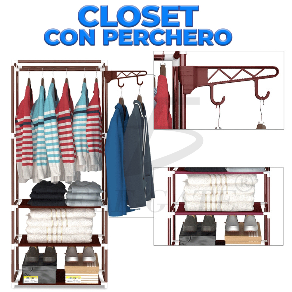 Armario Independiente con Estantes para Ropa Armable - Image 3