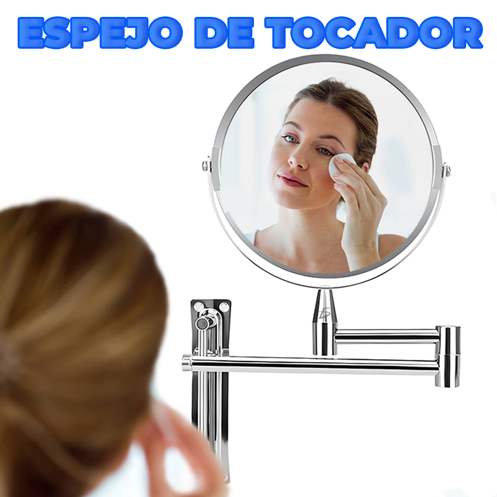 Espejo de Tocador Doble Cara Montado en Pared