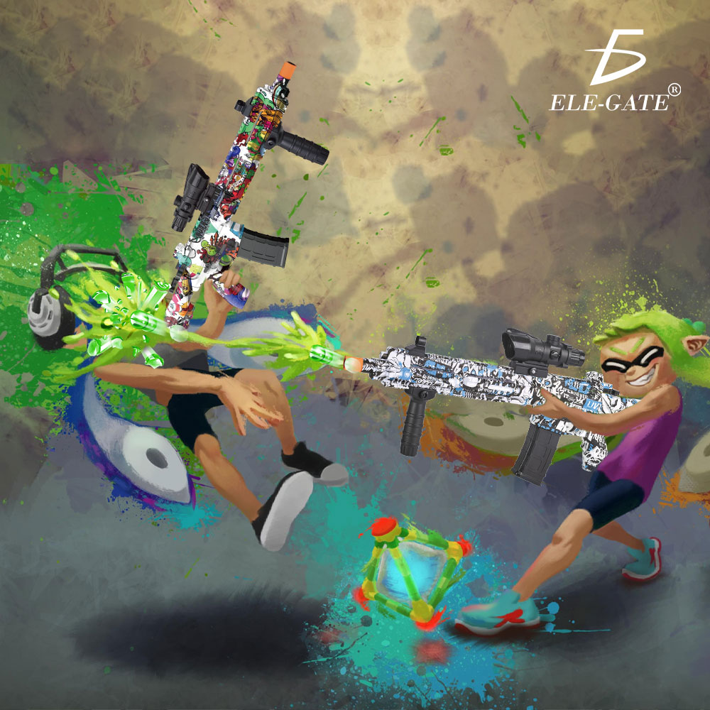 Pistola De Hidrogel Camuflaje- Automática Tipo Gotcha M416