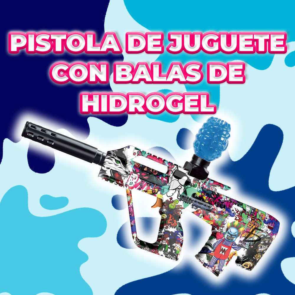 Pistola Automática Recargable de Hidrogel: Juego Intenso y Seguro (45 cm)