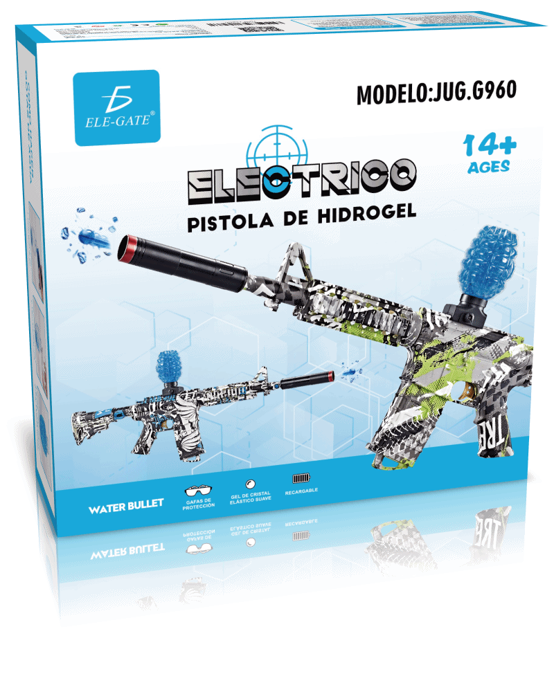 Pistola M416 con balas de hidrogel de Juguete de Equipo de Tiro de Combate con 20.000 rondas Y Gafas - Image 6