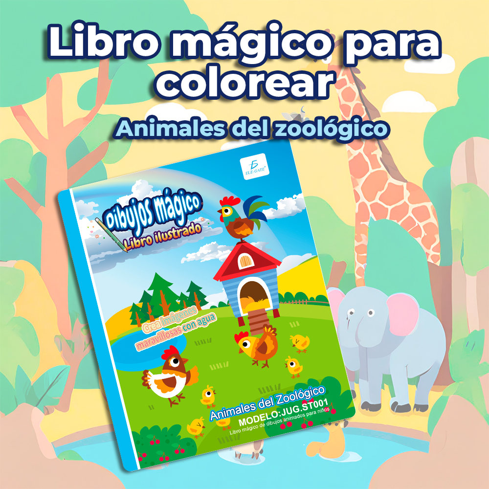Libro Infantil para Colorear: Magia de los Colores con Agua