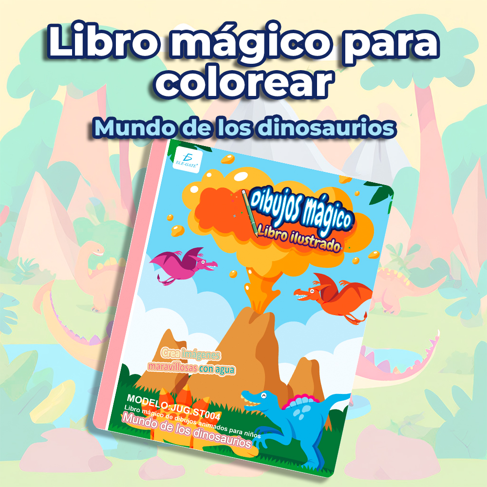 Libro Magico Infantil para Colorear: Dinosaurios