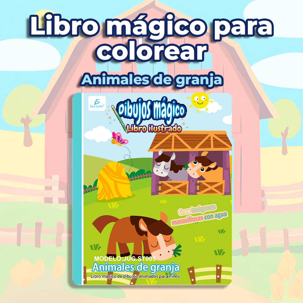 Libro Infantil para Colorear: Animales de Granja