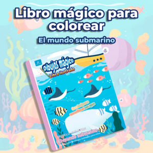 Libro Infantil para Colorear: Magia de los Colores con Agua - Animales Acuáticos