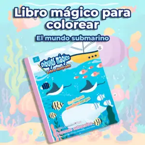 Libro Infantil para Colorear: Magia de los Colores con Agua - Animales Acuáticos