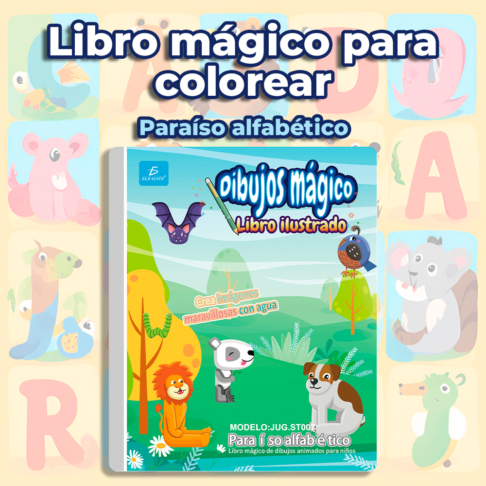 Libro Mágico Infantil para Colorear: Alfabeto Divertido