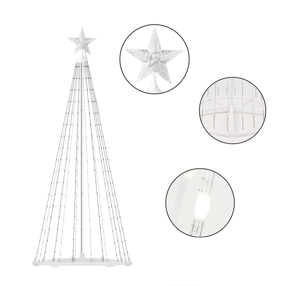 Árbol de Navidad Artificial Preiluminado de 150 cm con Luces RGB y Control por Aplicación: ¡Crea un Espectáculo de Luces Personalizado! - Image 4