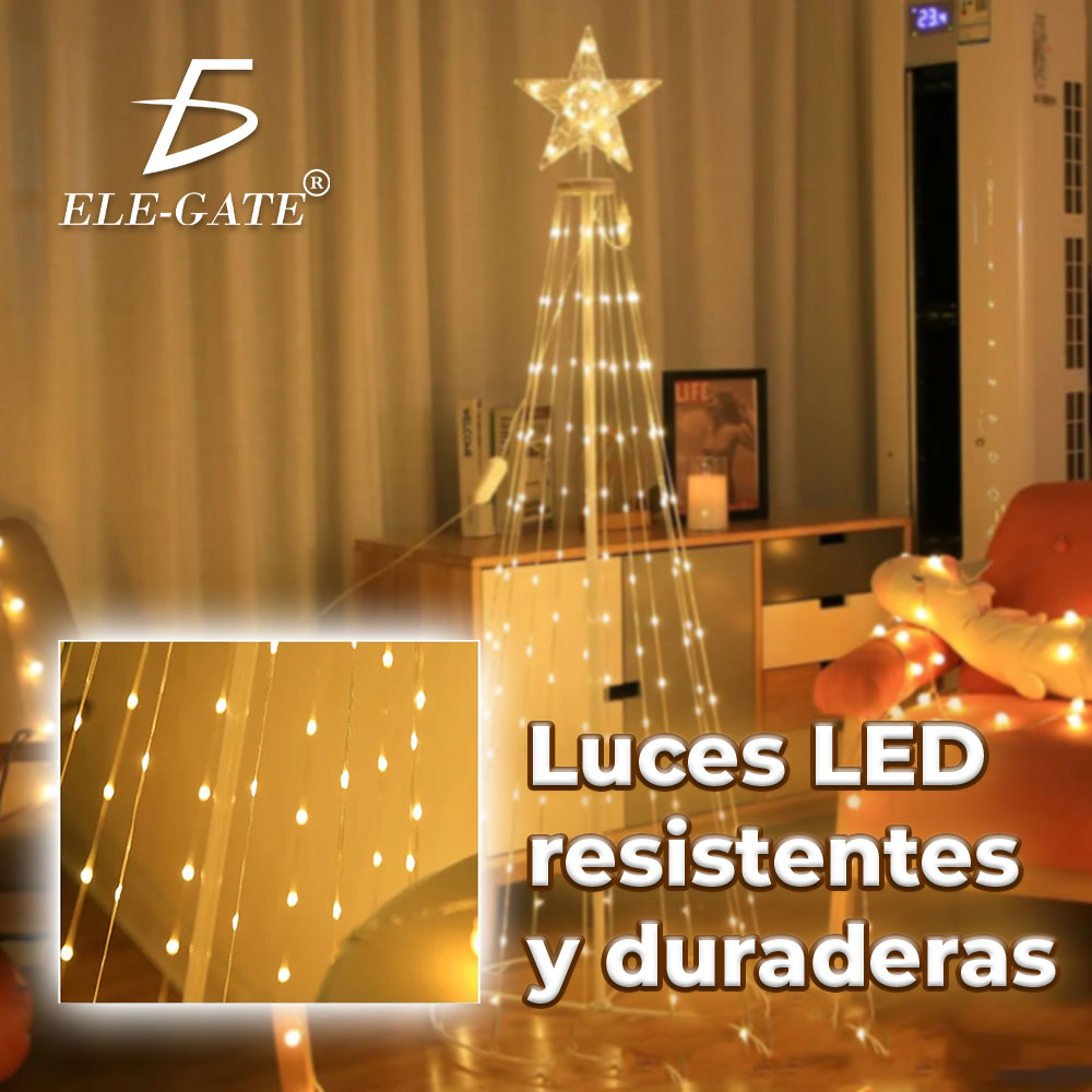 Árbol de Navidad Artificial de 150 cm con Luces Preiluminadas: Elegancia Navideña para tu Hogar. - Image 2