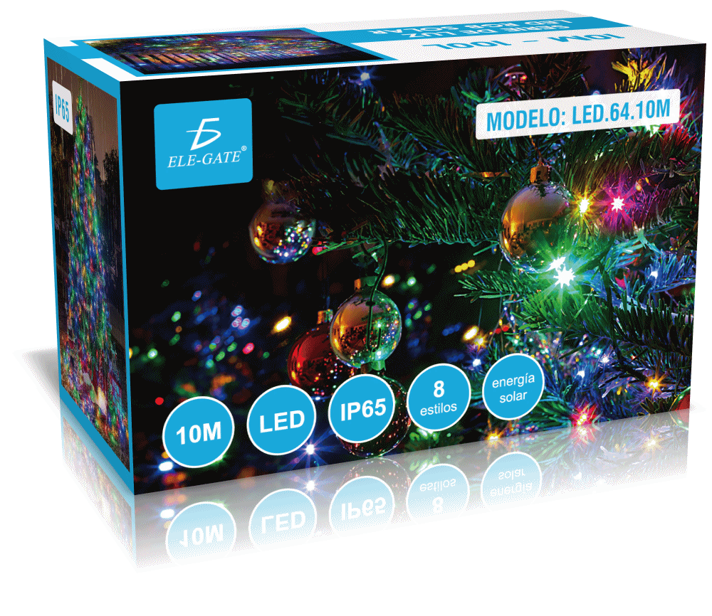 Serie Solar de 10 Metros con 100 Luces LED RGB - Image 5