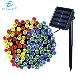 Guirnalda Solar de 5 Metros con 50 Luces LED RGB: Iluminación Encantadora para Decorar al Aire Libre.