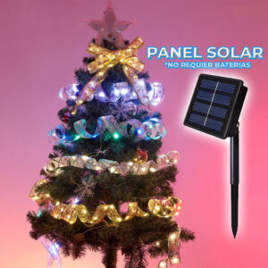 Listón LED de Navidad con Energía Solar: 5 Metros de Iluminación Mágica y Sostenible.