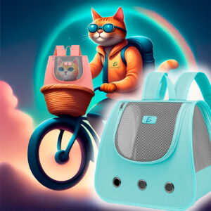 Mochila Para Gatos De Malla Transpirable