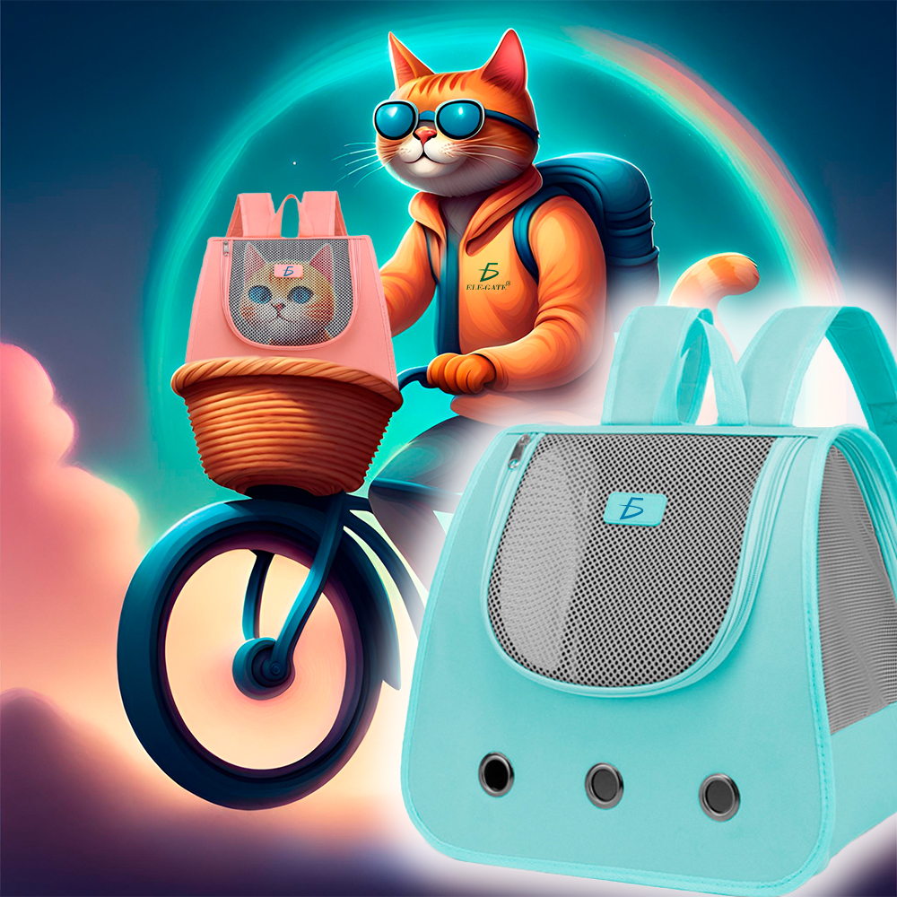 Mochila Para Gatos De Malla Transpirable