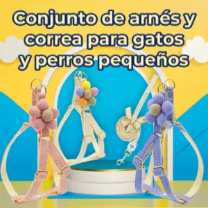 Correa y Arnés para Gatos y Perros Pequeños