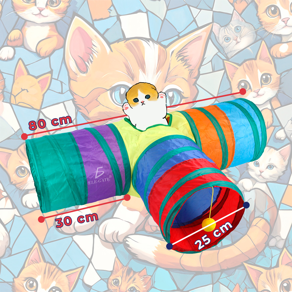 Túnel en Forma de T con Tres Salidas para Gato - Image 6