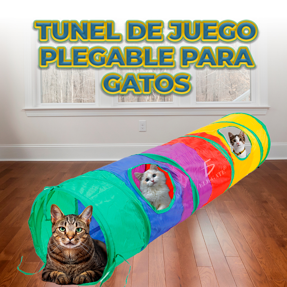 Túnel para Gato Plegable y Colorido
