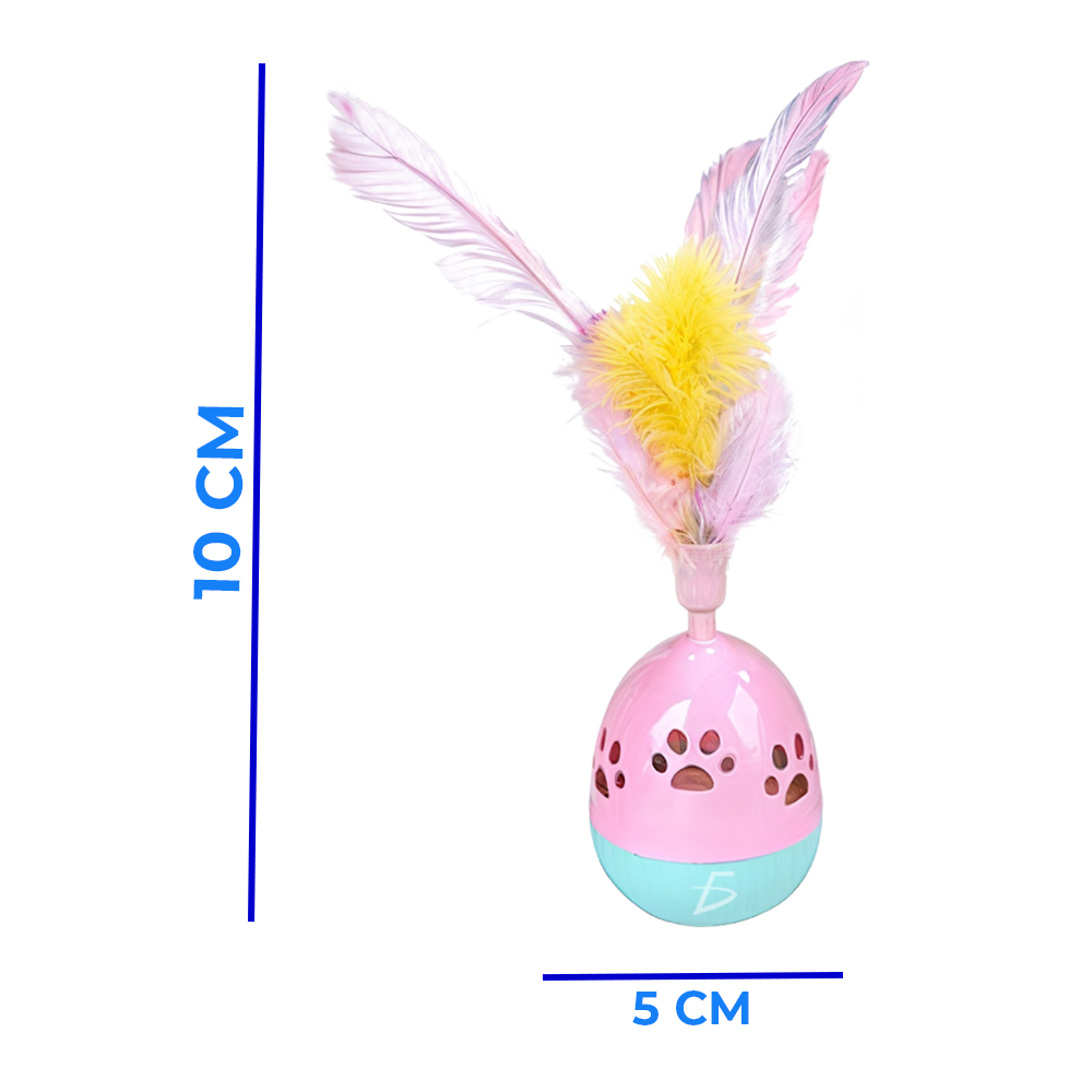 Juguete en Forma de Huevo con Plumas para Gato - Image 6