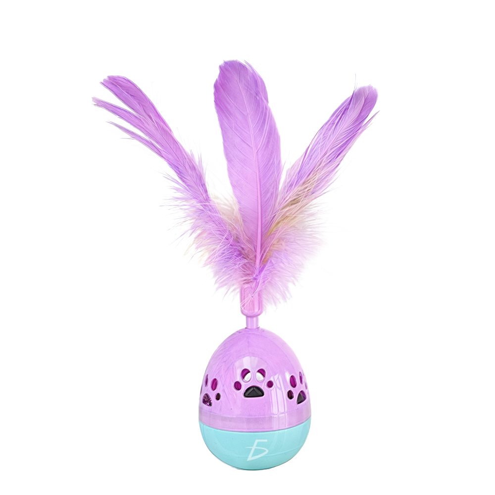 Juguete en Forma de Huevo con Plumas para Gato - Image 4