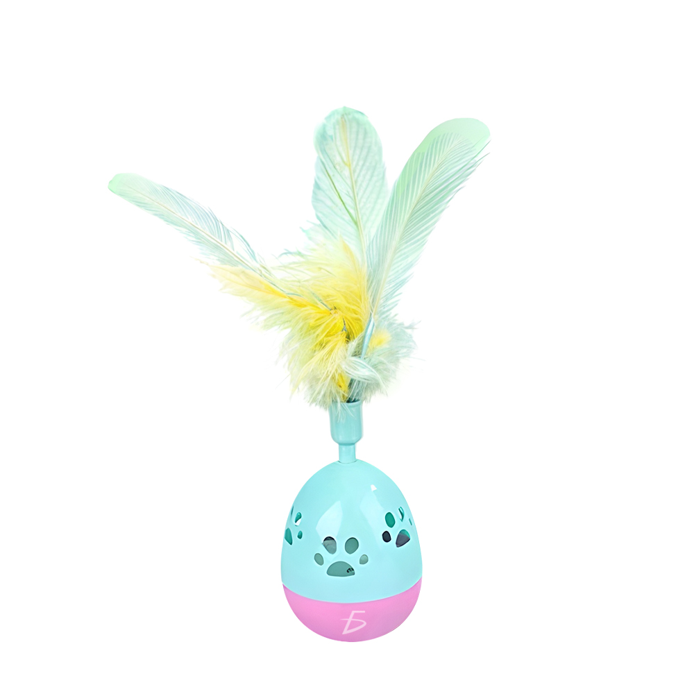 Juguete en Forma de Huevo con Plumas para Gato - Image 5