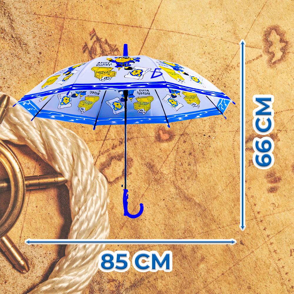 Paraguas Trasparente Impermeable con Diseño de Piratas Intrépidos - Image 3