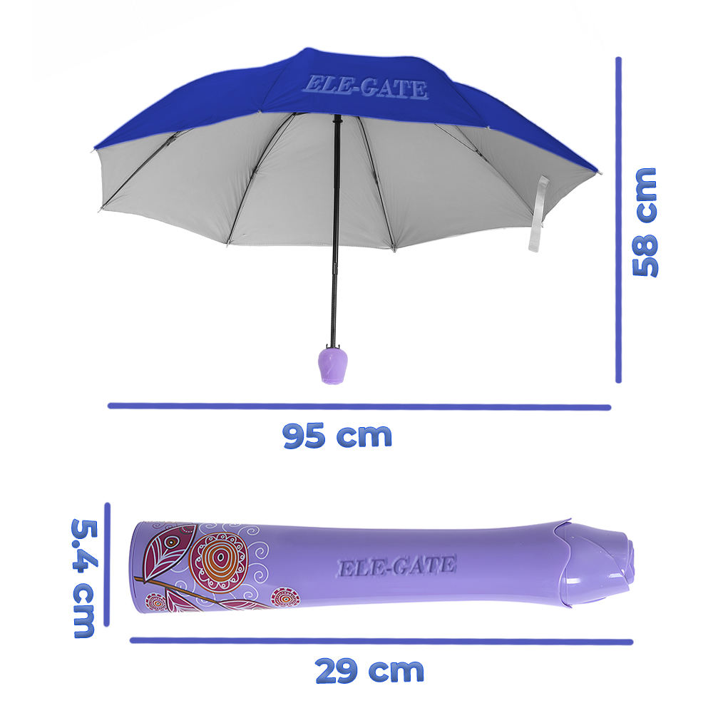 Paraguas Abatible con Mango en Forma de Flor y Estuche Plastico - Image 6