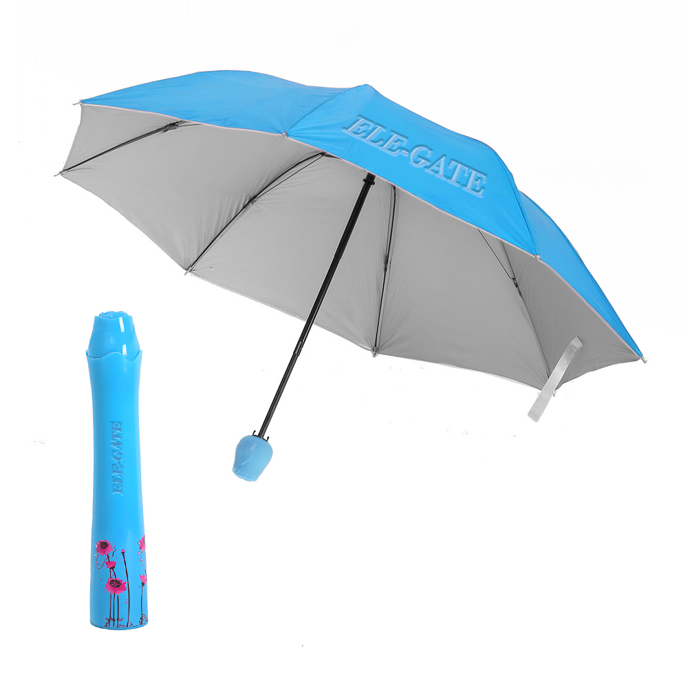 Paraguas Abatible con Mango en Forma de Flor y Estuche Plastico - Image 4