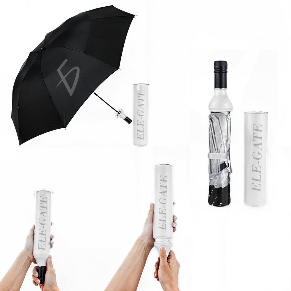 Paraguas Compacto Abatible Semiautomático con Capsula en Forma de Botella - Image 3