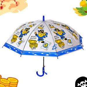 Paraguas Trasparente Impermeable con Diseño de Piratas Intrépidos