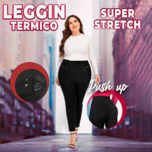 Leggings de Yoga de Cintura Alta para Mujer con Control de Abdomen y Forro Polar Efecto Push up Tallas Curvy