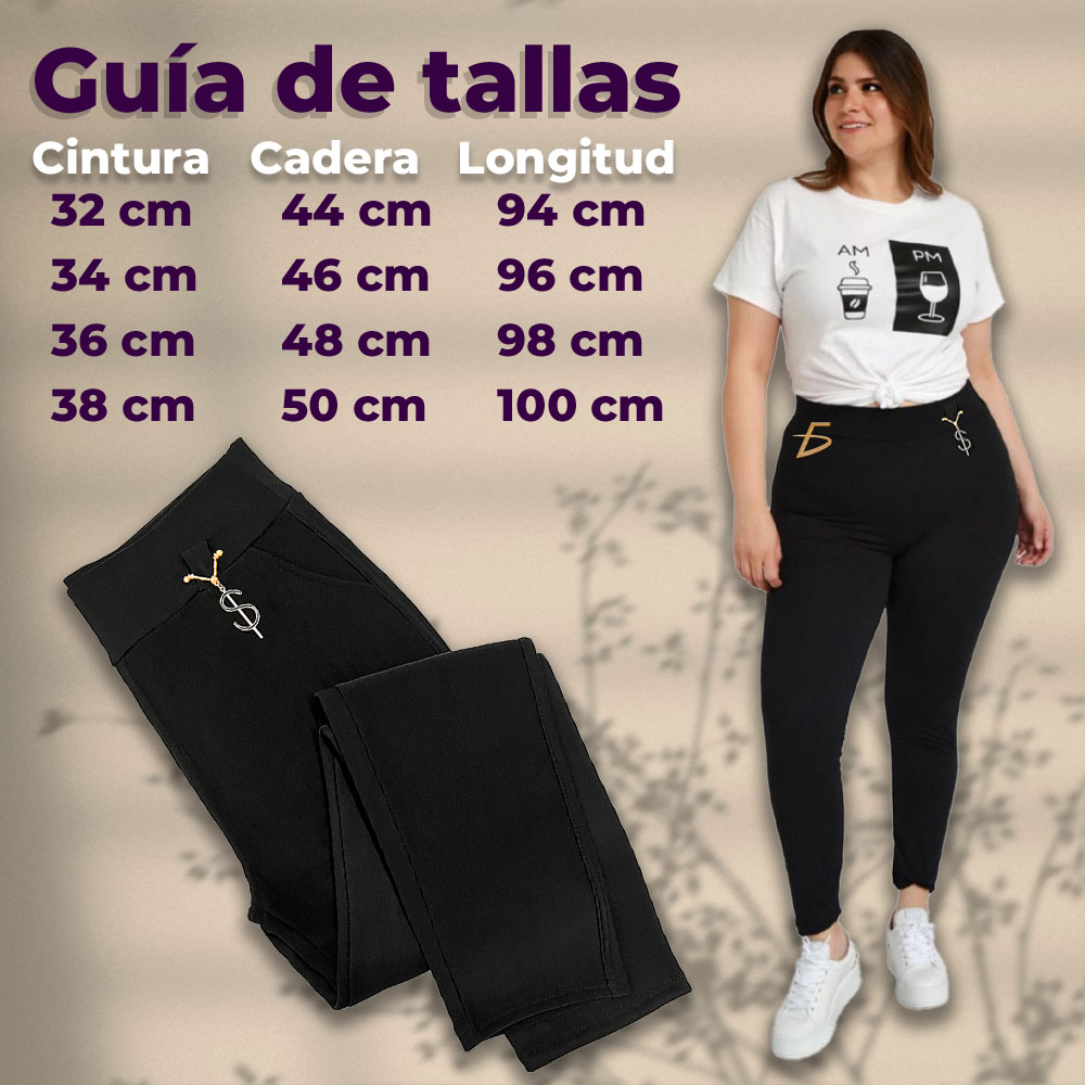 Pantalones de Cintura Alta para Mujer con Control de Abdomen y Forro Polar - Image 2