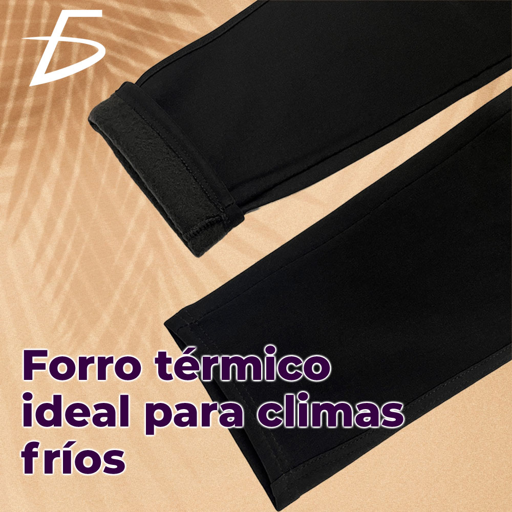 Pantalones de Cintura Alta para Mujer con Control de Abdomen y Forro Polar - Image 6